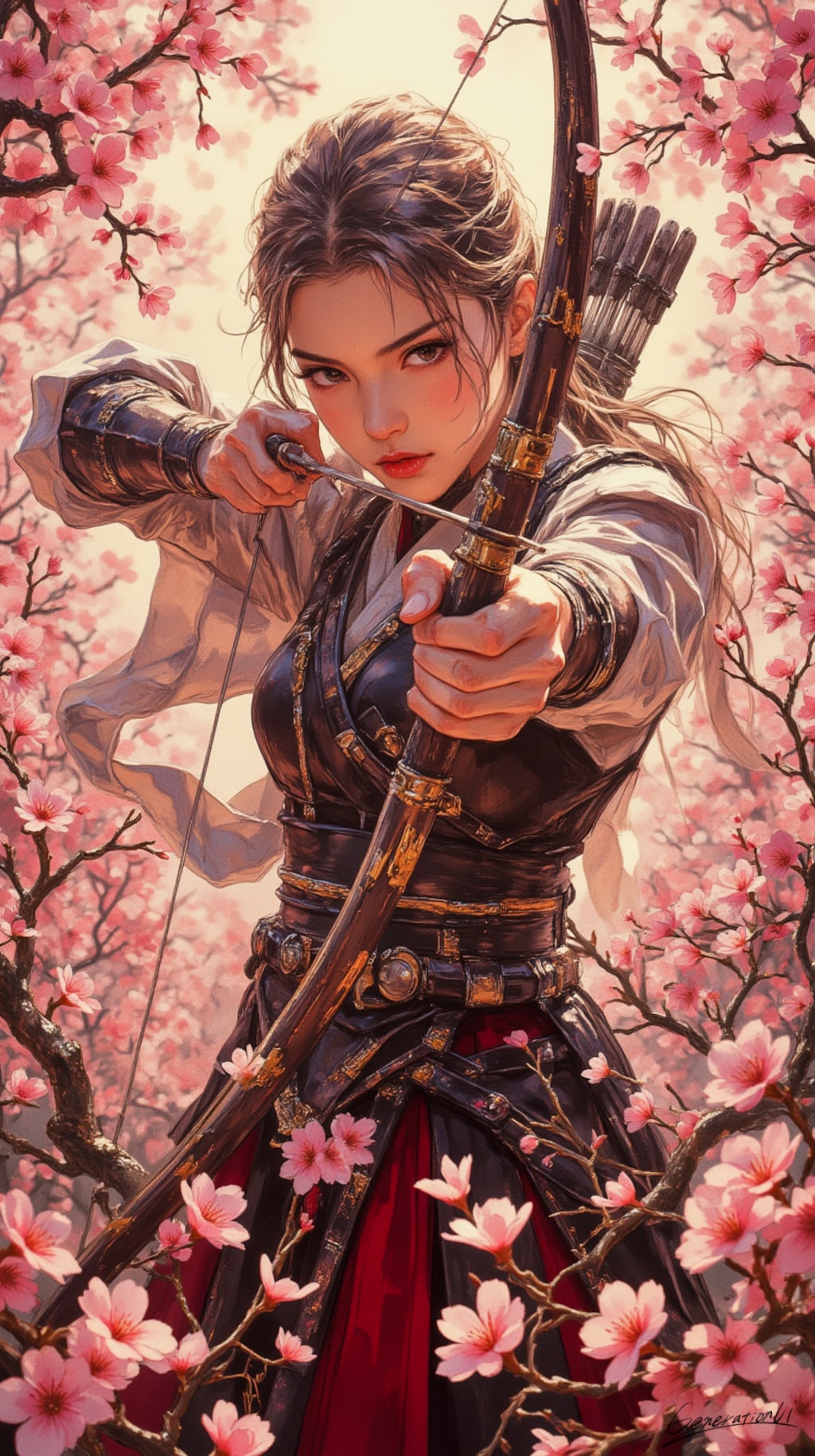 美しき弓、咲き乱れる世界／スマホ壁紙アーカイブ