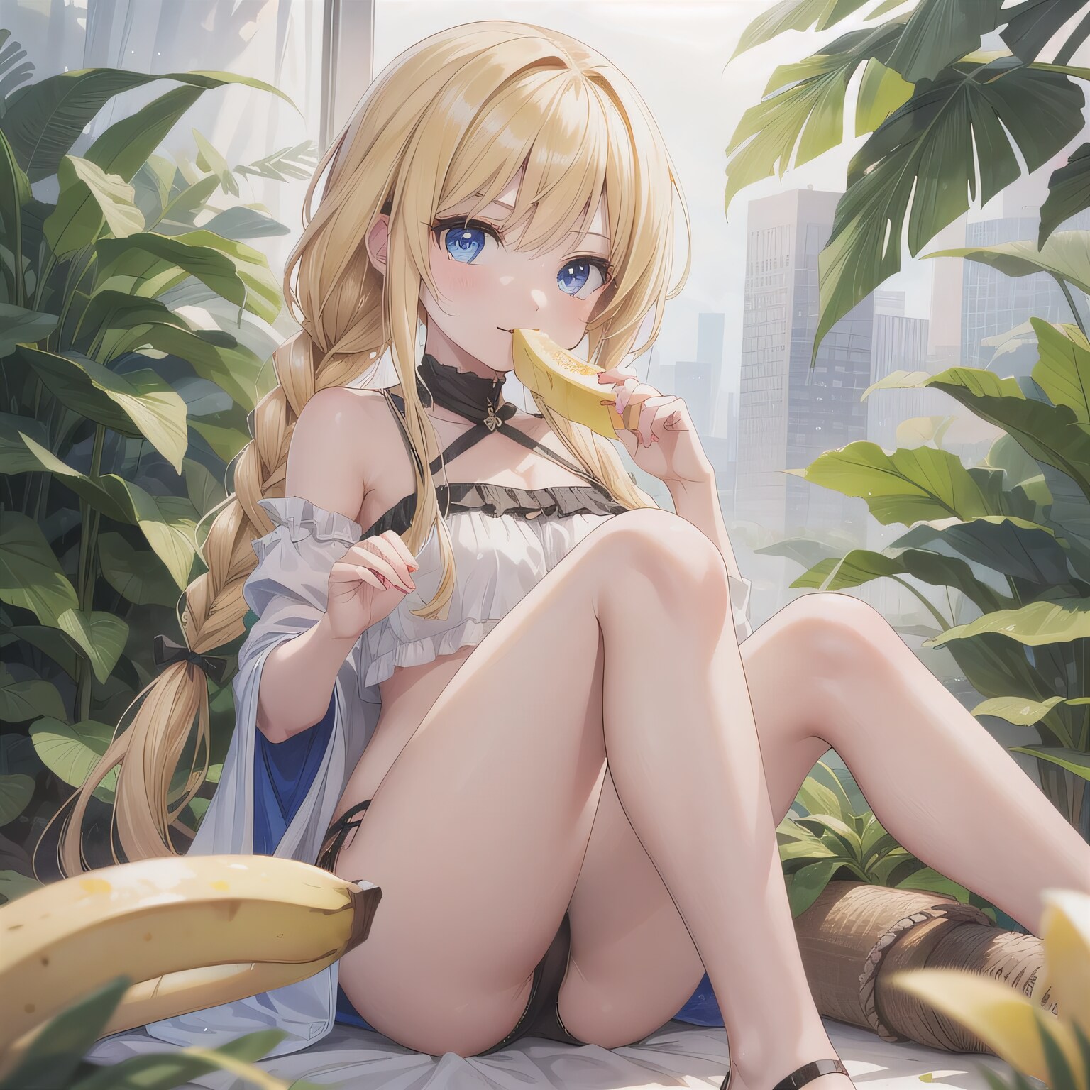 金髪ロングでバナナの少女６