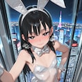 透け白バニーガールみづき手コキフェラ♡ 3枚目