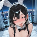 透け白バニーガールみづき手コキフェラ♡ 6枚目