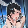 透け白バニーガールみづき手コキフェラ♡ 5枚目