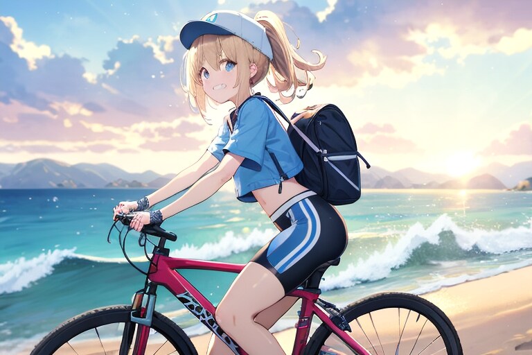 海辺のサイクリング