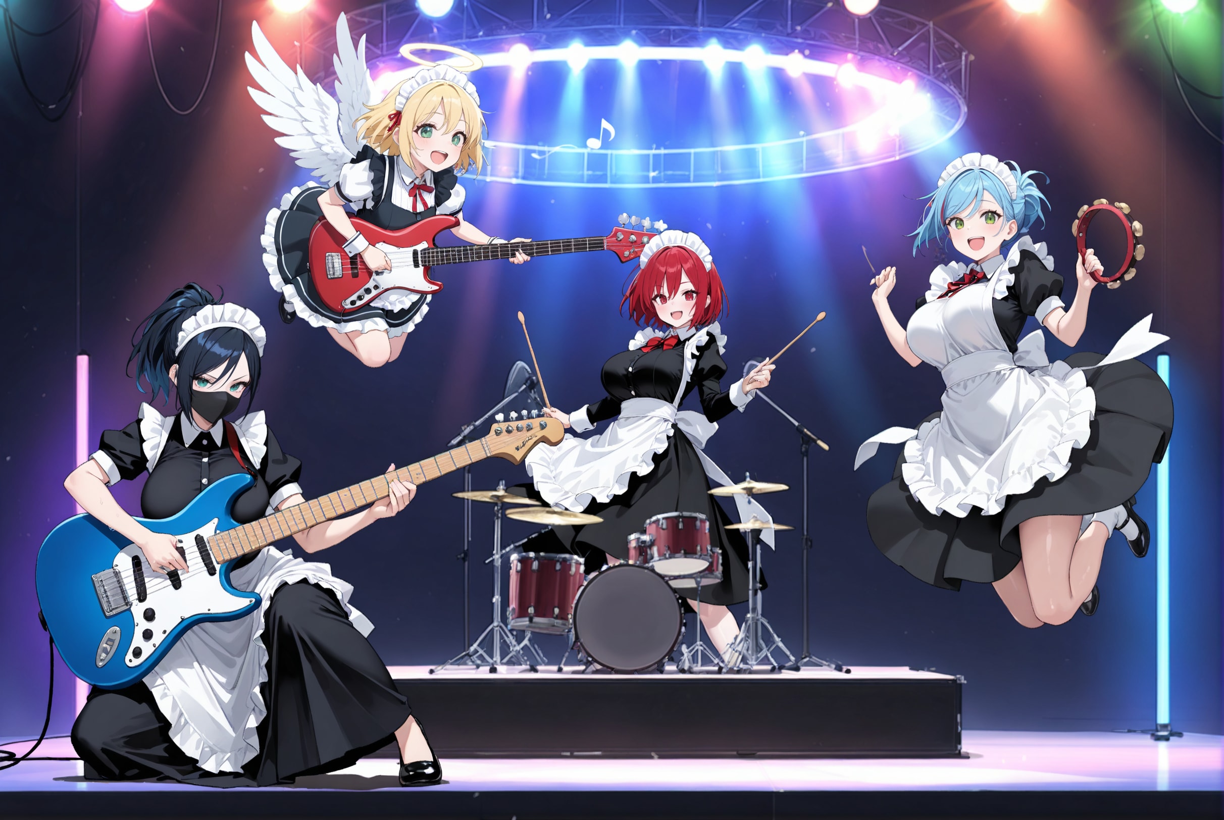 メイドライブ in ちちぷいフレンズ大忘年会 | の人気AIイラスト・グラビア