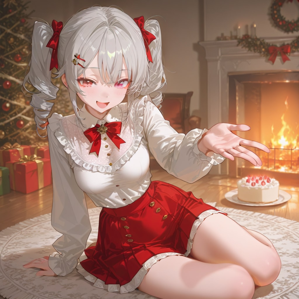 どうぞ、そちらへ。それとも膝枕をご所望ですか？ | の人気AIイラスト・グラビア