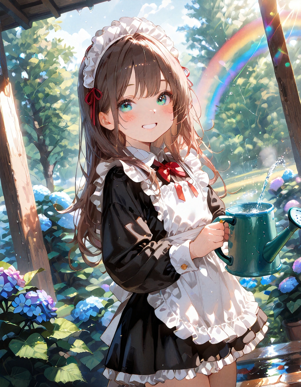 お花たちも嬉しそうですね♪