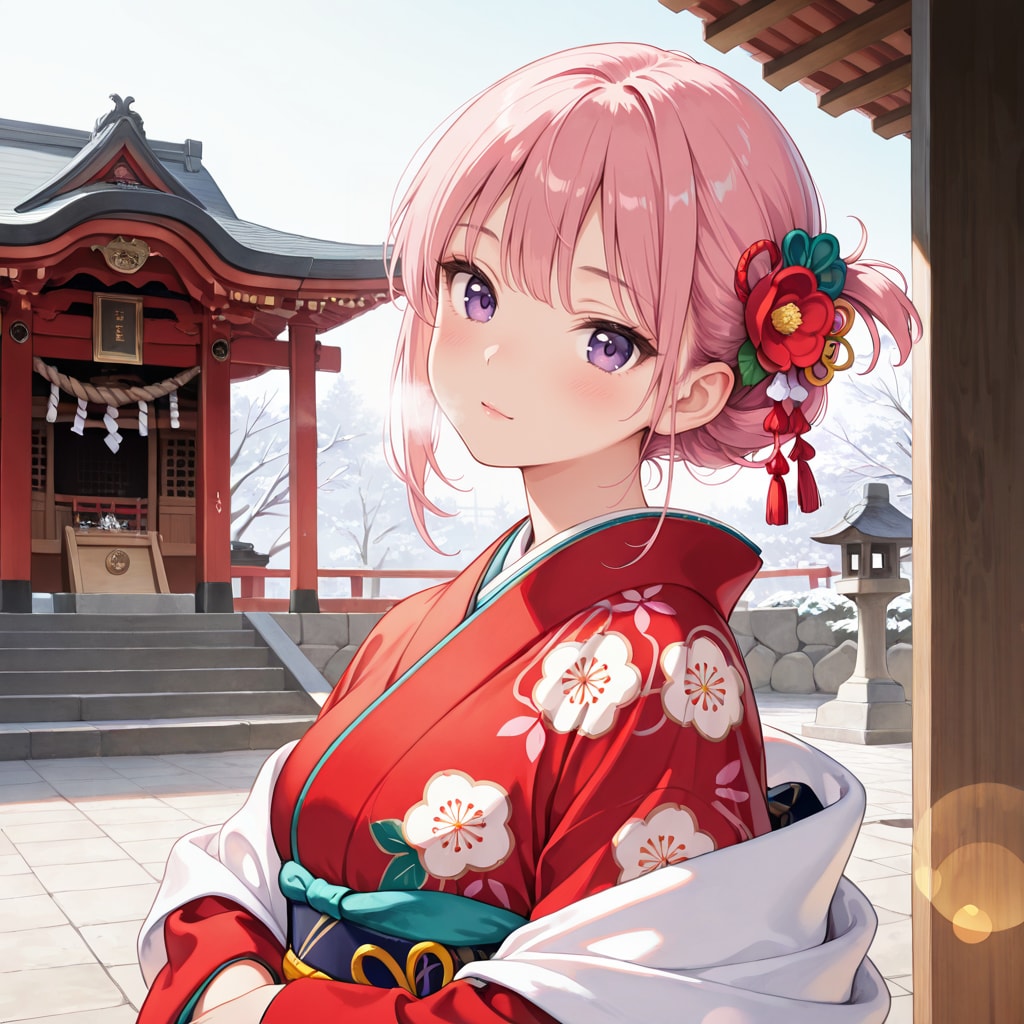 ひなちゃん、初詣にいく