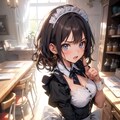 全力メイド美少女 1 (黒髪) 何度教えたら、分かって頂けるンですかぁ。1/３＋1/2＝は、2/5じゃありません!!（プンプン😡） 2枚目