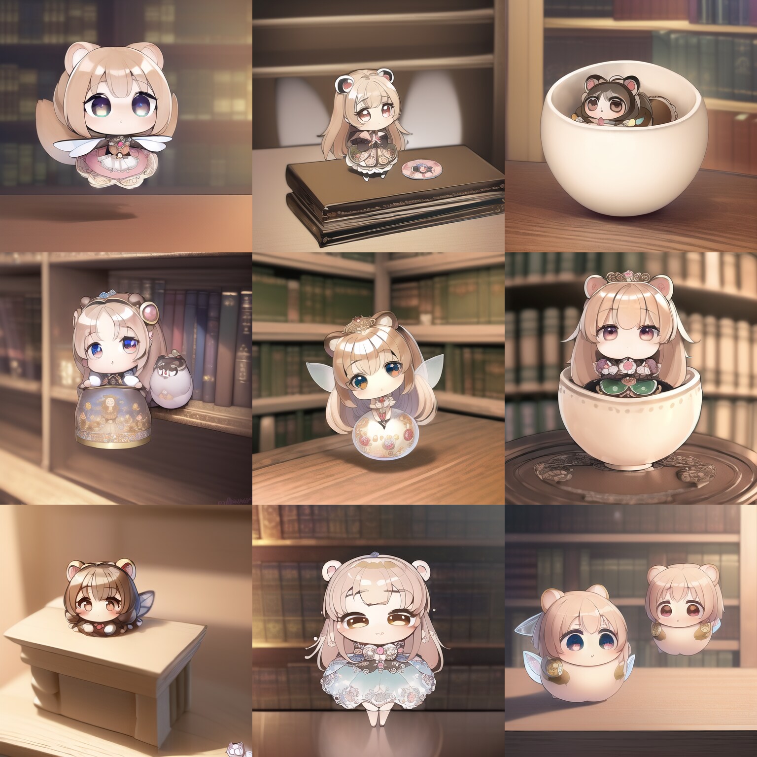書斎のたぬき妖精