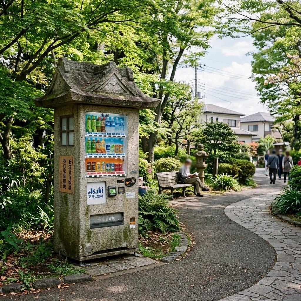 石灯篭っぽい自販機
