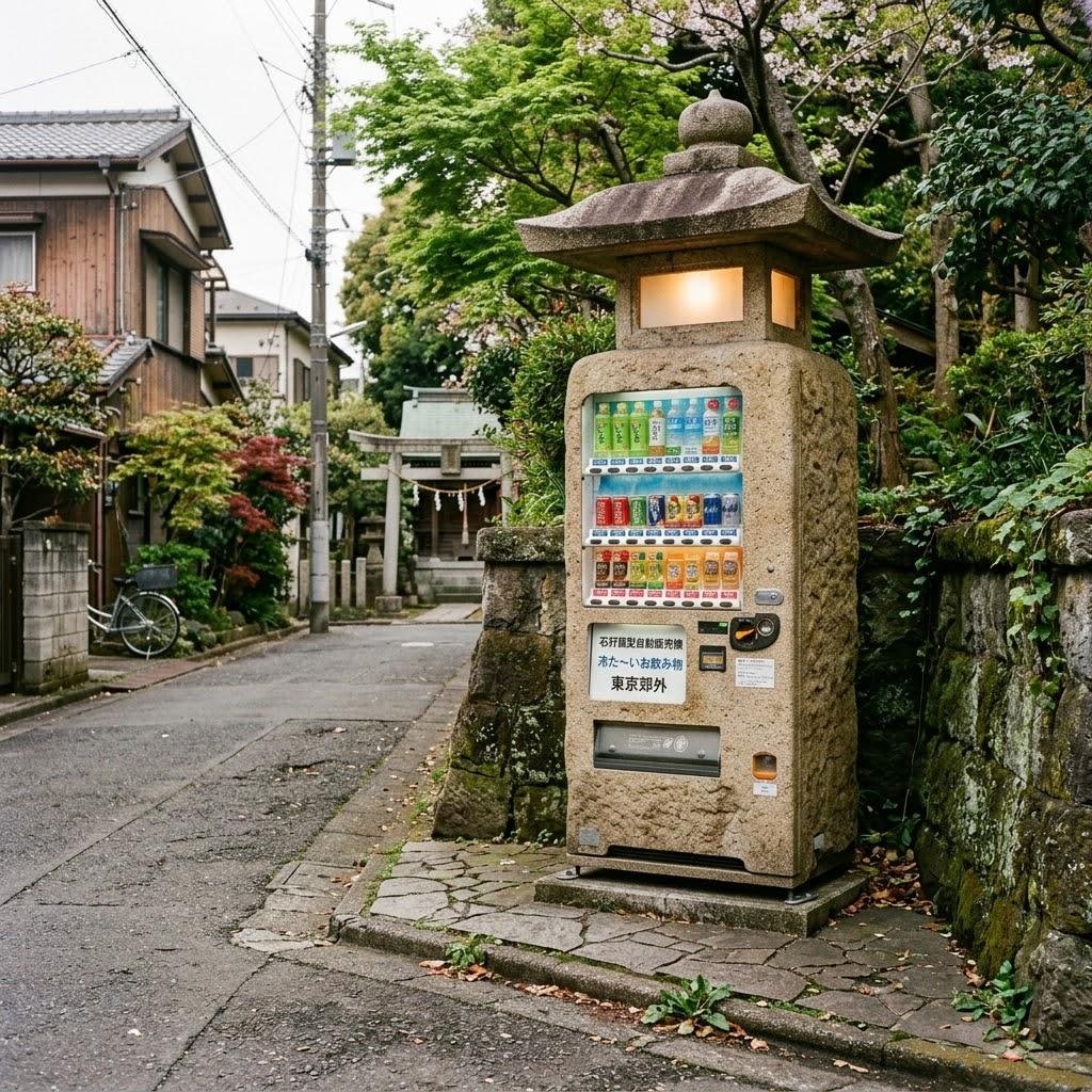 石灯篭っぽい自販機