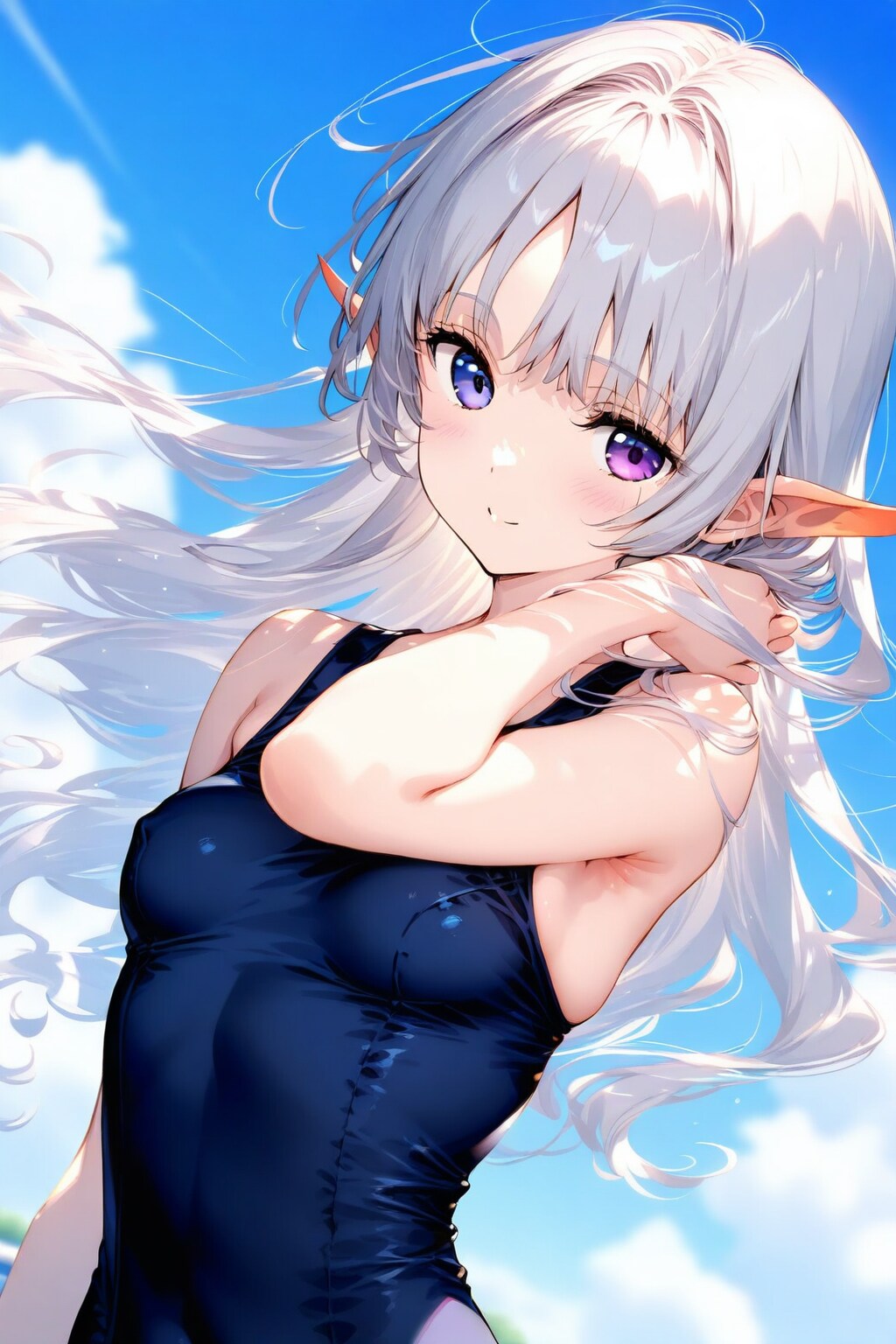 青空とスク水