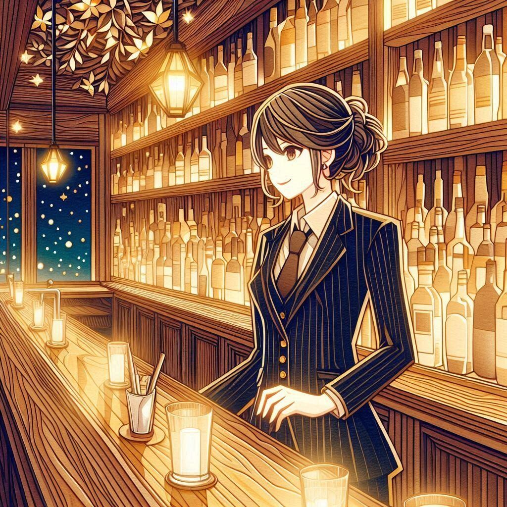 ペーパークラフト風のバー