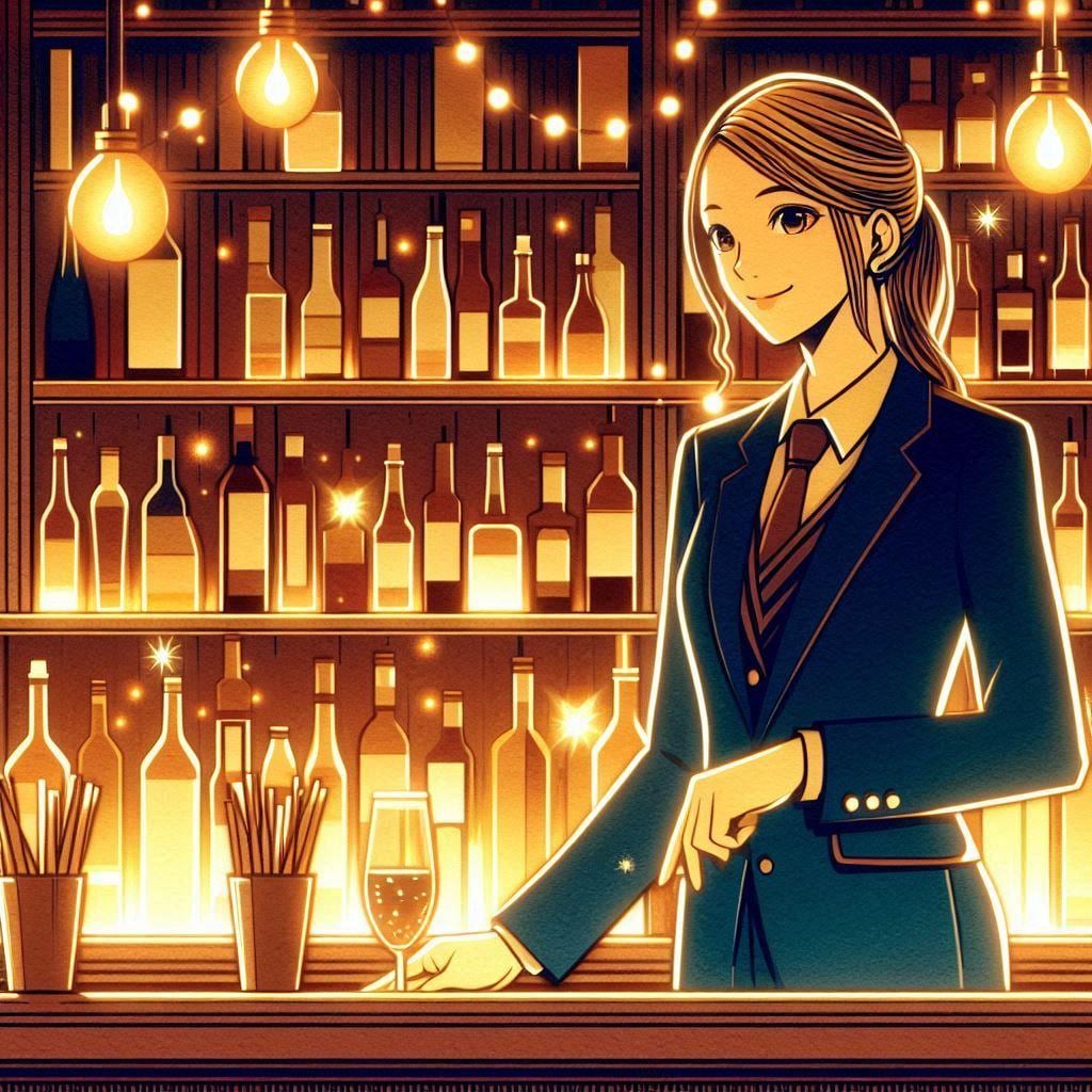 ペーパークラフト風のバー