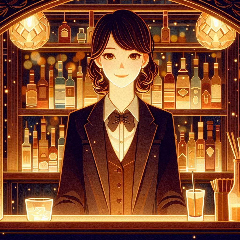 ペーパークラフト風のバー