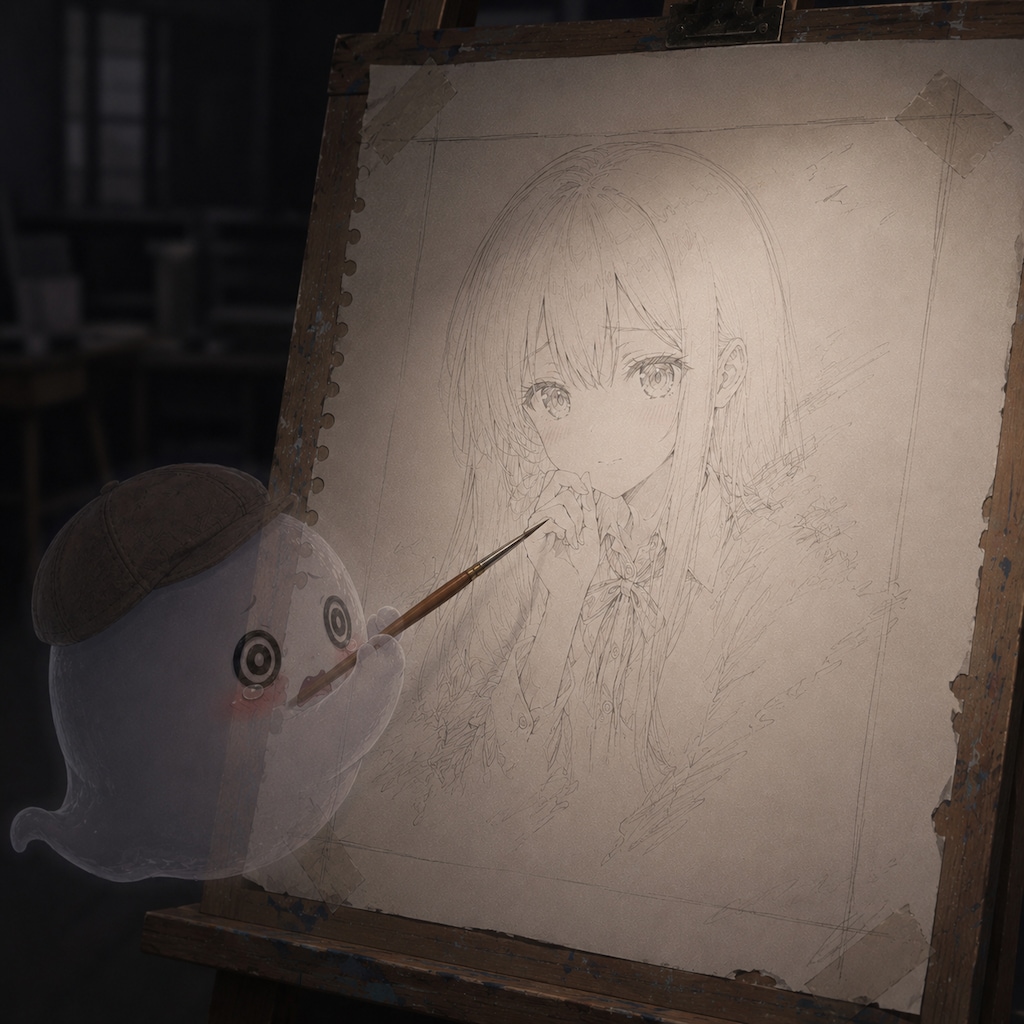 美術室で描かれる謎の絵