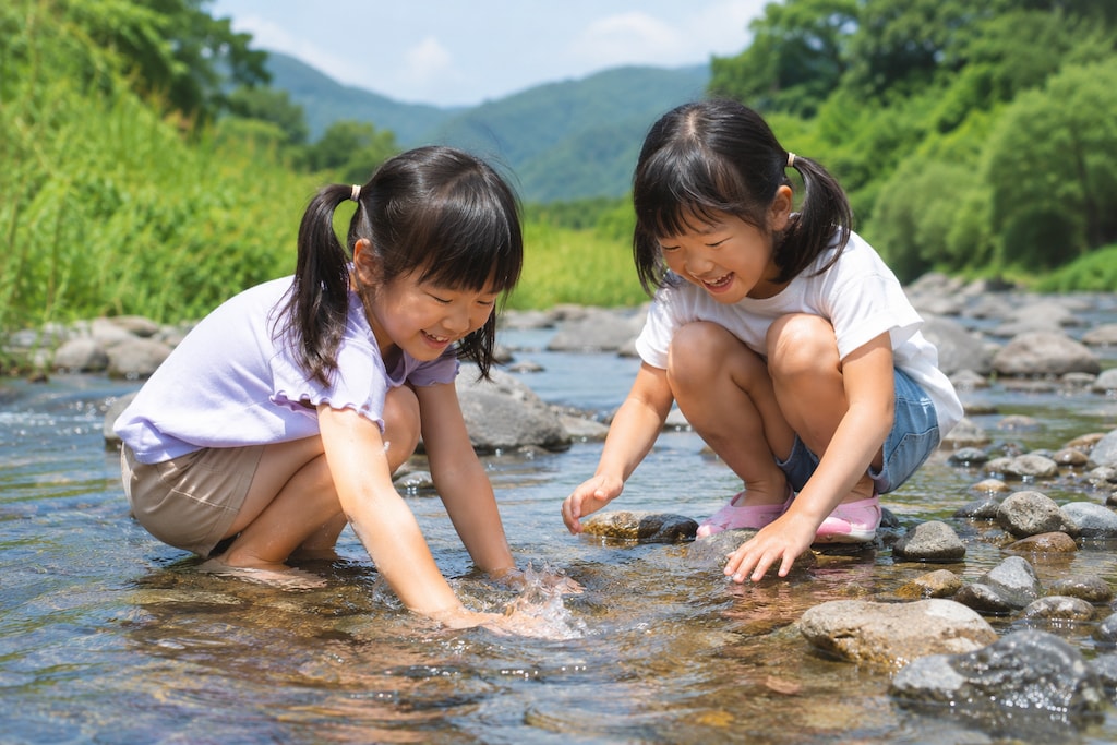川遊び