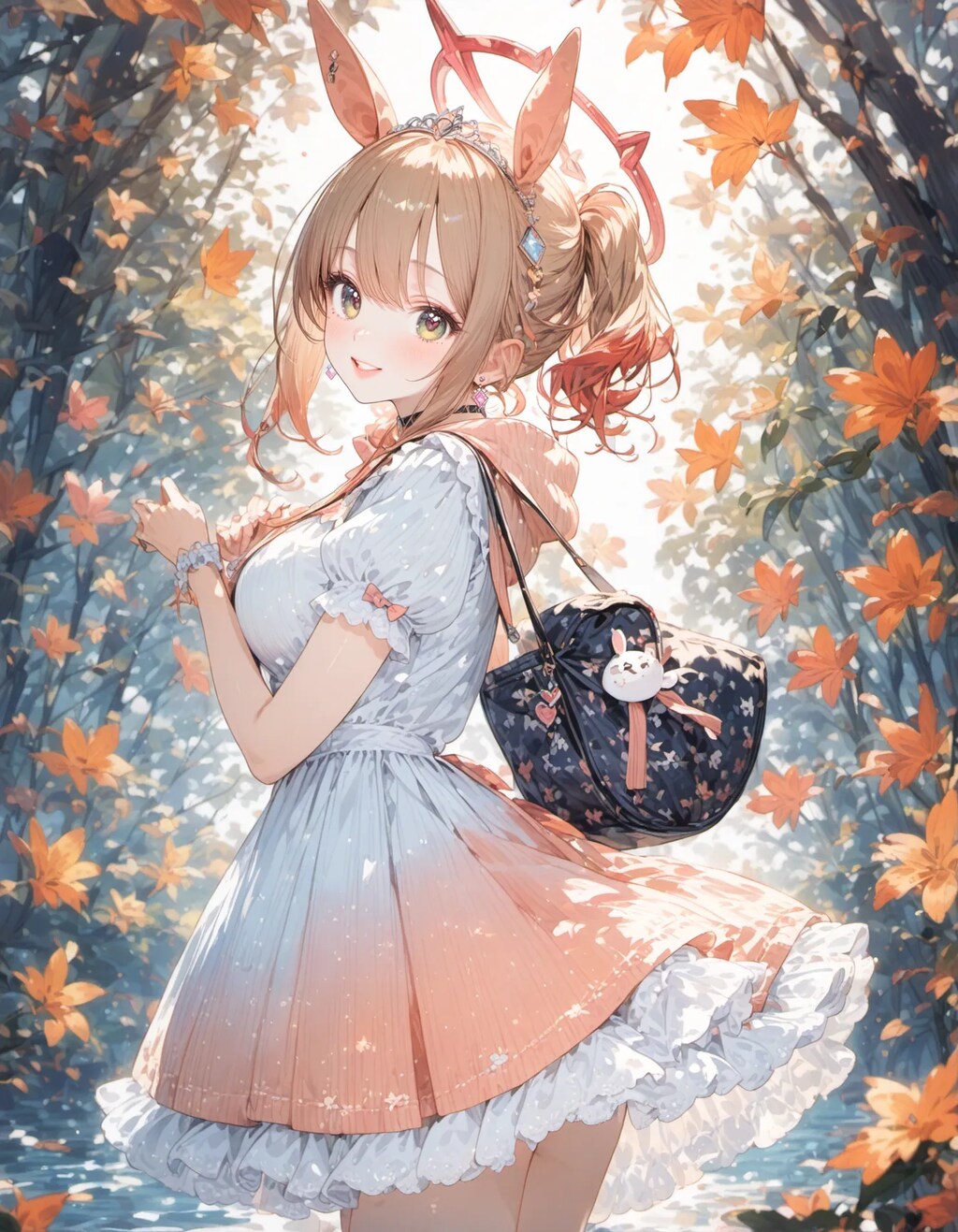 Autumn Bunny's Casual Stroll