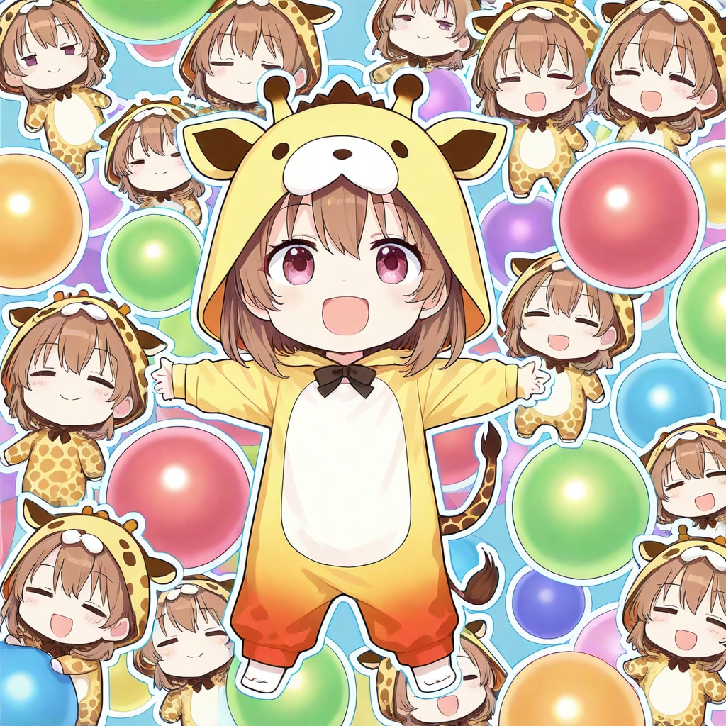 キリン着ぐるみちび子ちゃんとゆかいな仲間たち大集合