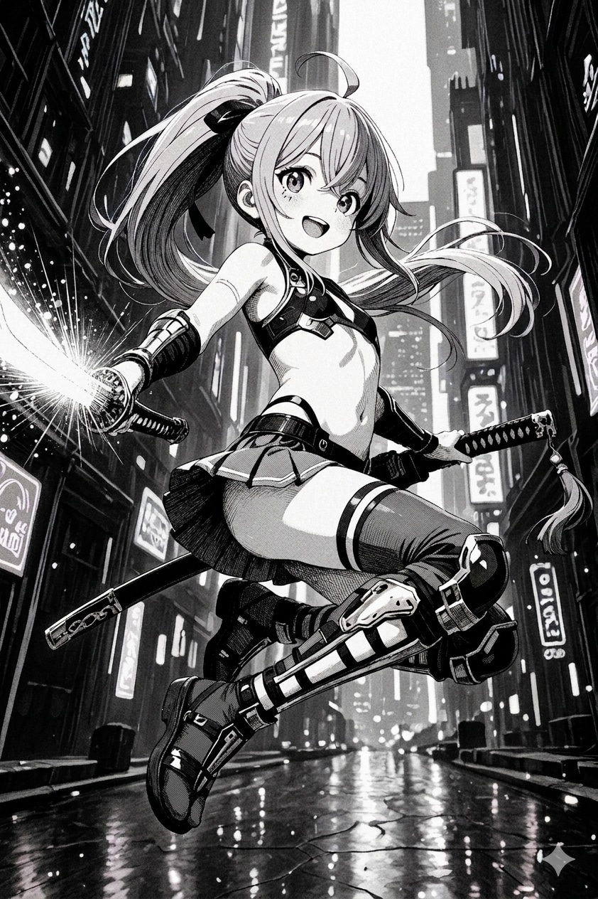 ＳＦ小説の挿絵風クノイチ | の人気AIイラスト・グラビア