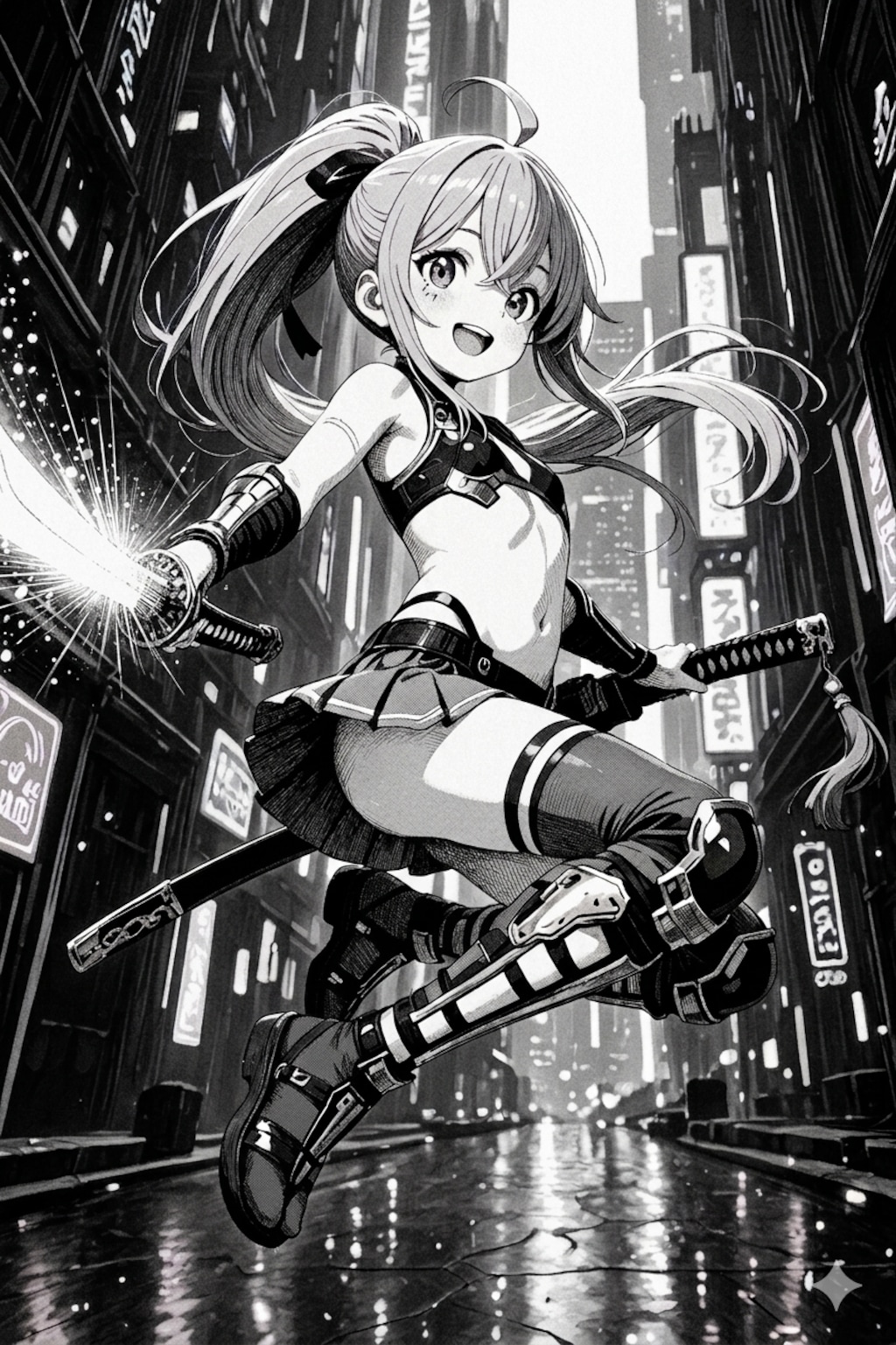 ＳＦ小説の挿絵風クノイチ