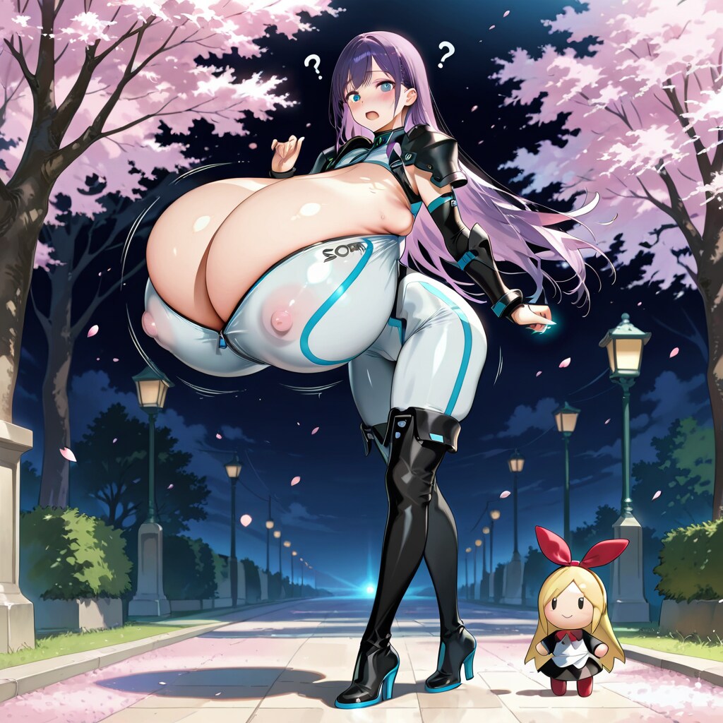 R没作品博覧会出品作品『爆乳過ぎて浮き乳首状態になった美少女と、謎の人形』