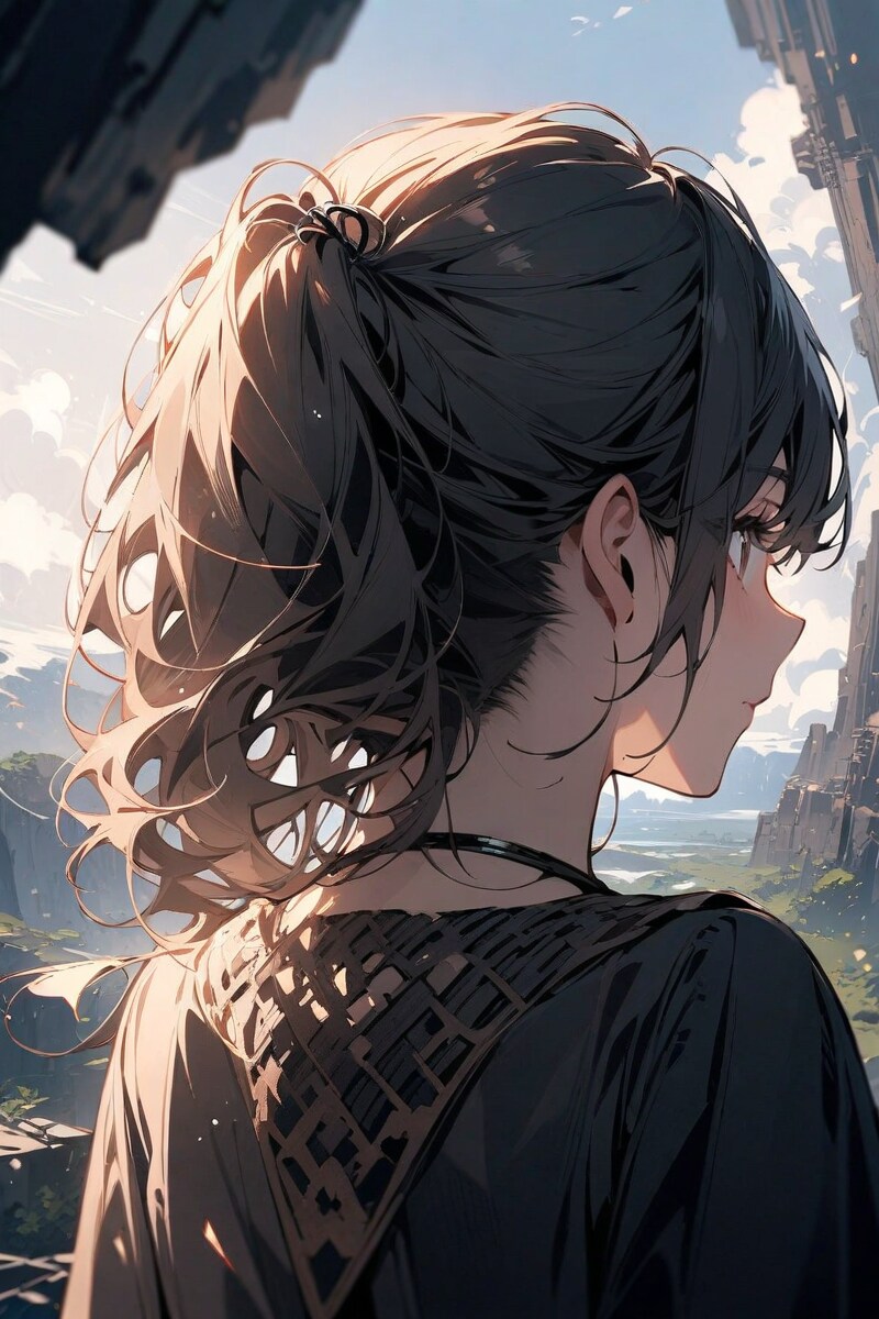 ヘアゴムとうなじ