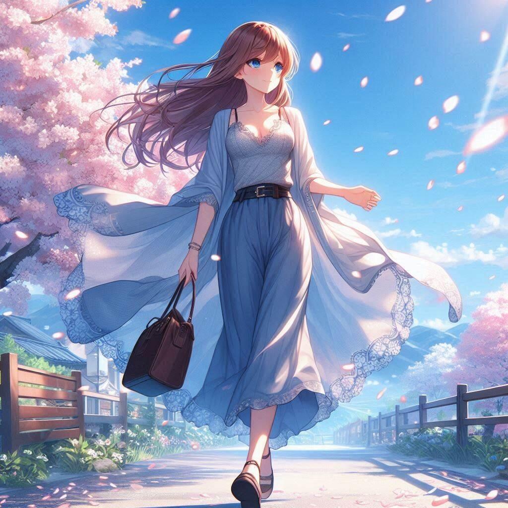 [曲付き]お出掛けする女性