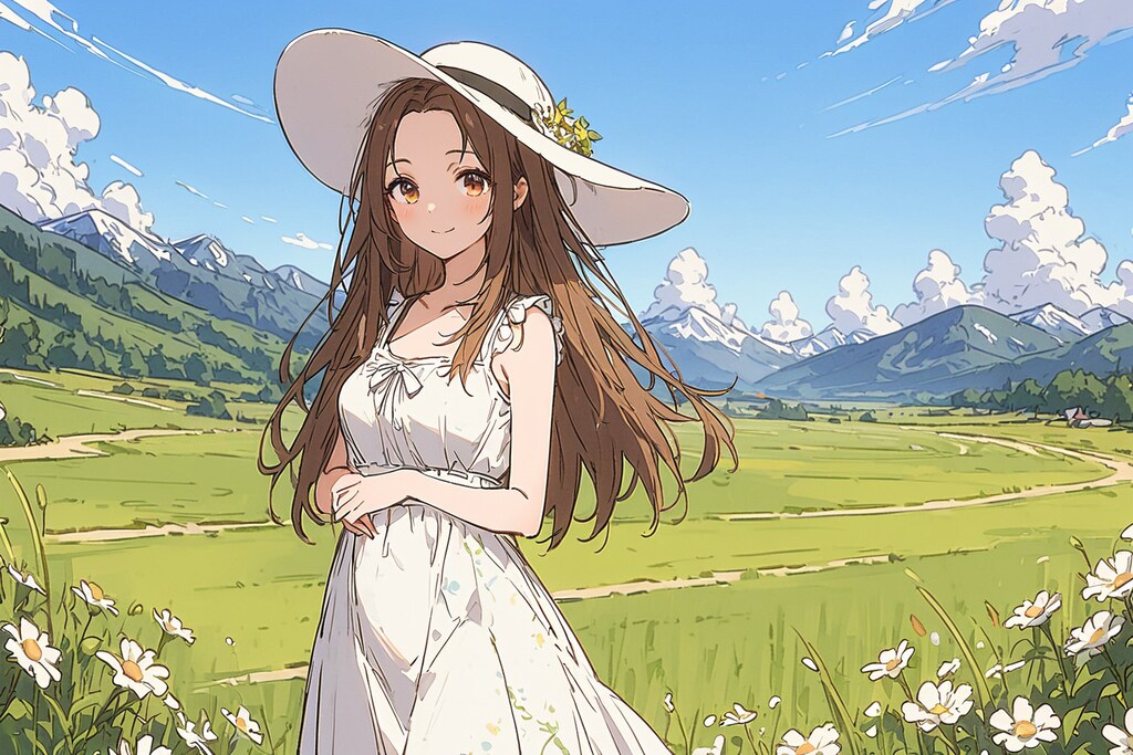 草原のおでこちゃん２👒🌼✨