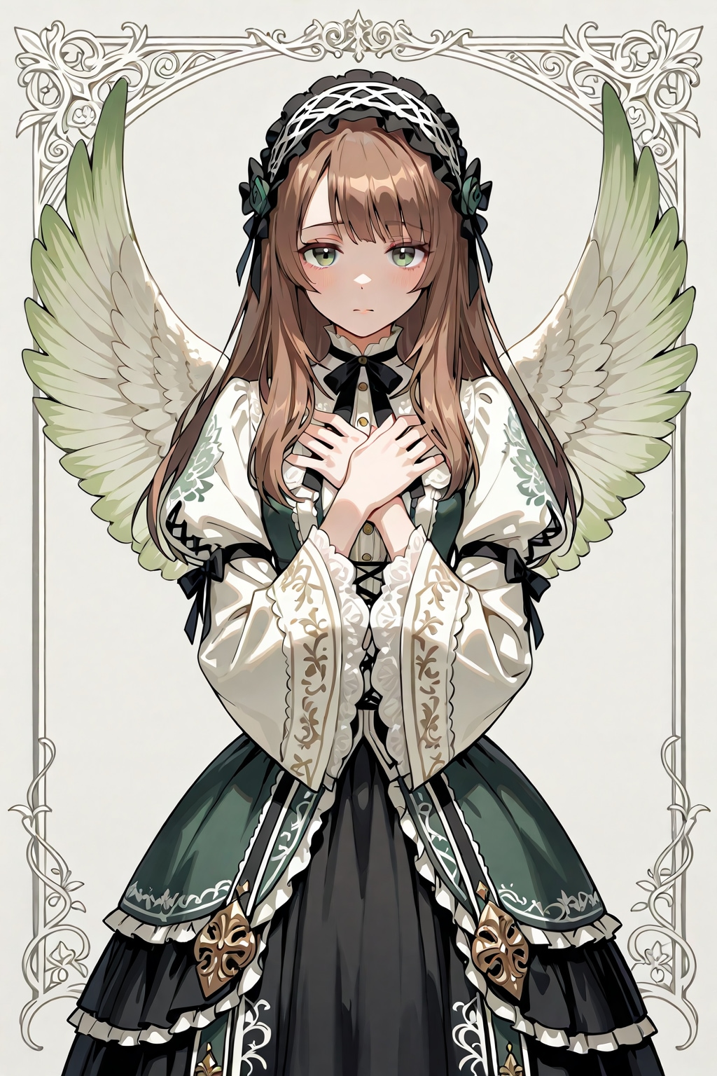 ボタニカルなゴスロリ翼少女