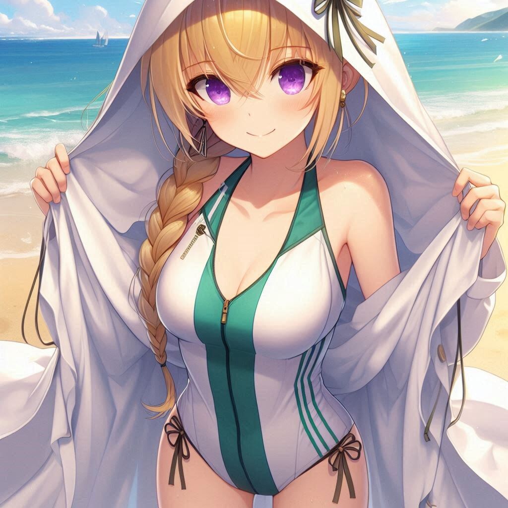 数日前に投稿したほぼ同じプロンプトの別バージョン、こっちは少女っぽい？まぁ、やはり中央部のアレが