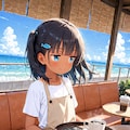 海辺のカフェでバイトするこなっつぁん 3枚目