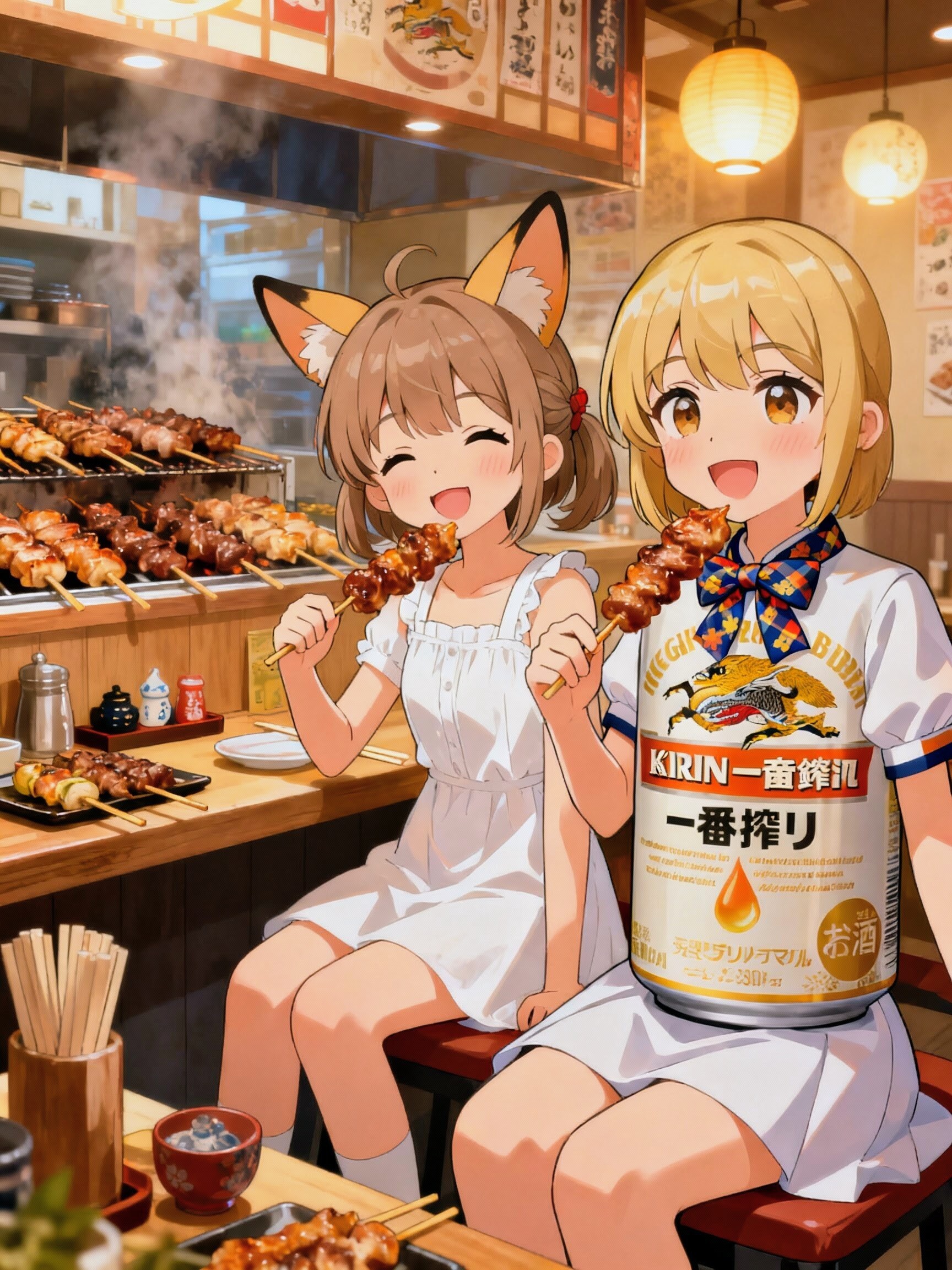 ケモミミお姉やんと、一番搾りお姉やん🍺 | の人気AIイラスト・グラビア