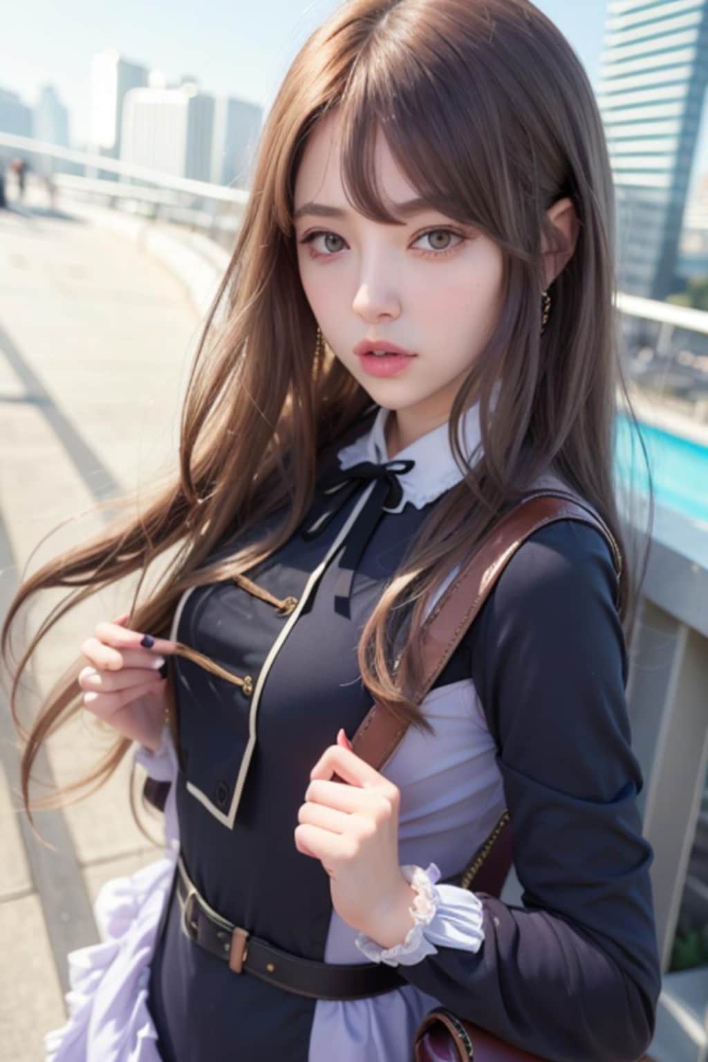 制服の井ノ上たきなAIコスプレイヤー美人すぎる💕