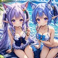 ビーチとケモ耳エルフさん（12枚） 8枚目