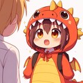 楽しそうなドラゴン着包みちびちゃん 2枚目