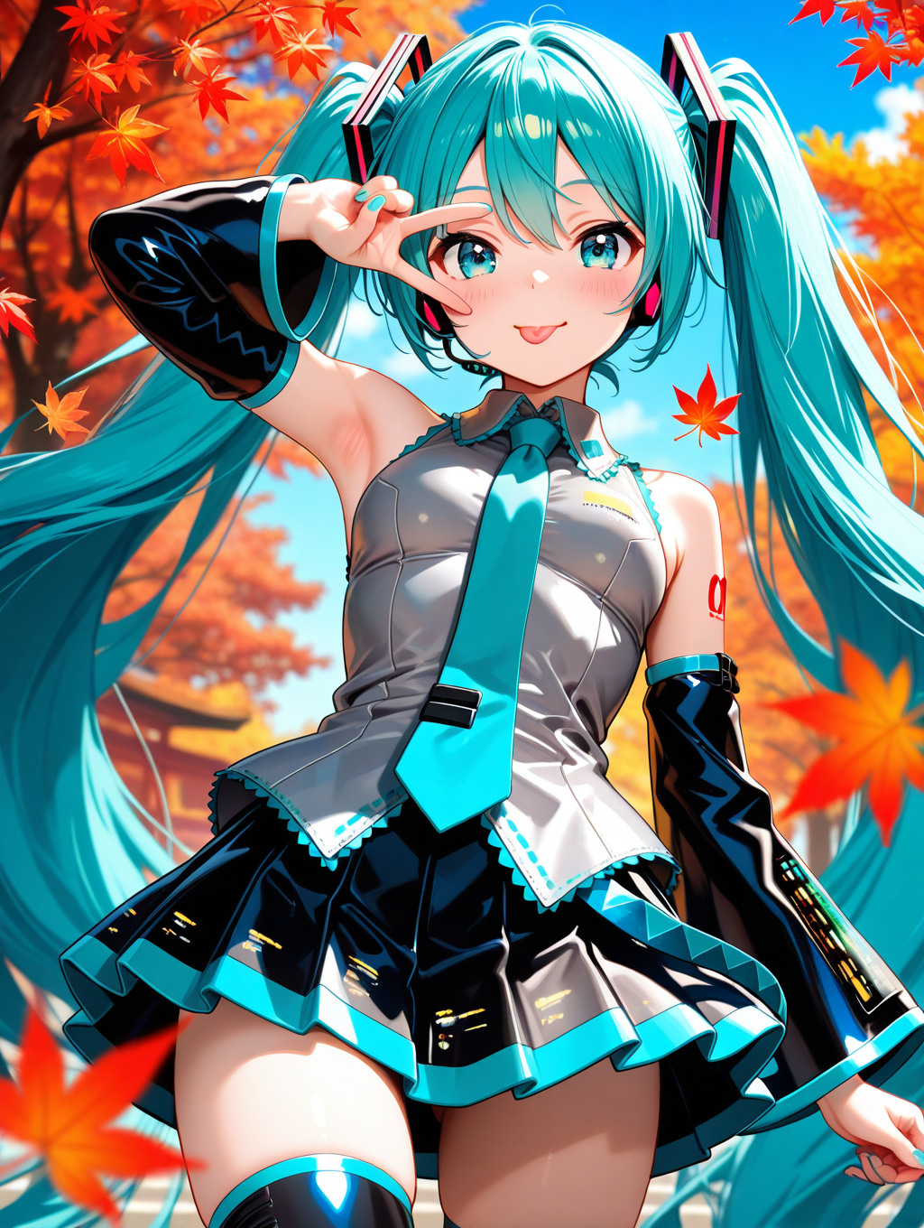 秋のわき見せミクさん