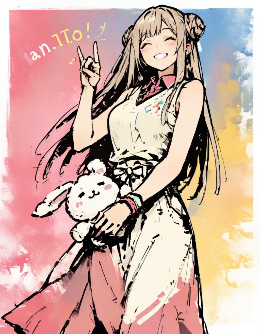 ニカッ