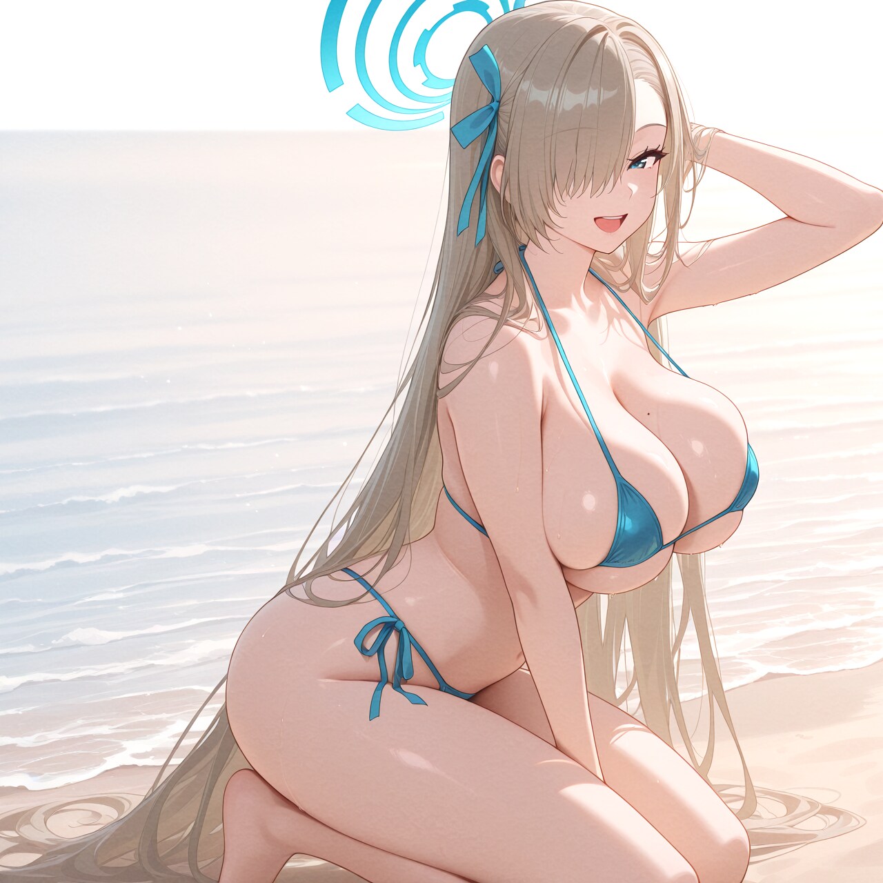 ビーチでアスナとデート💕