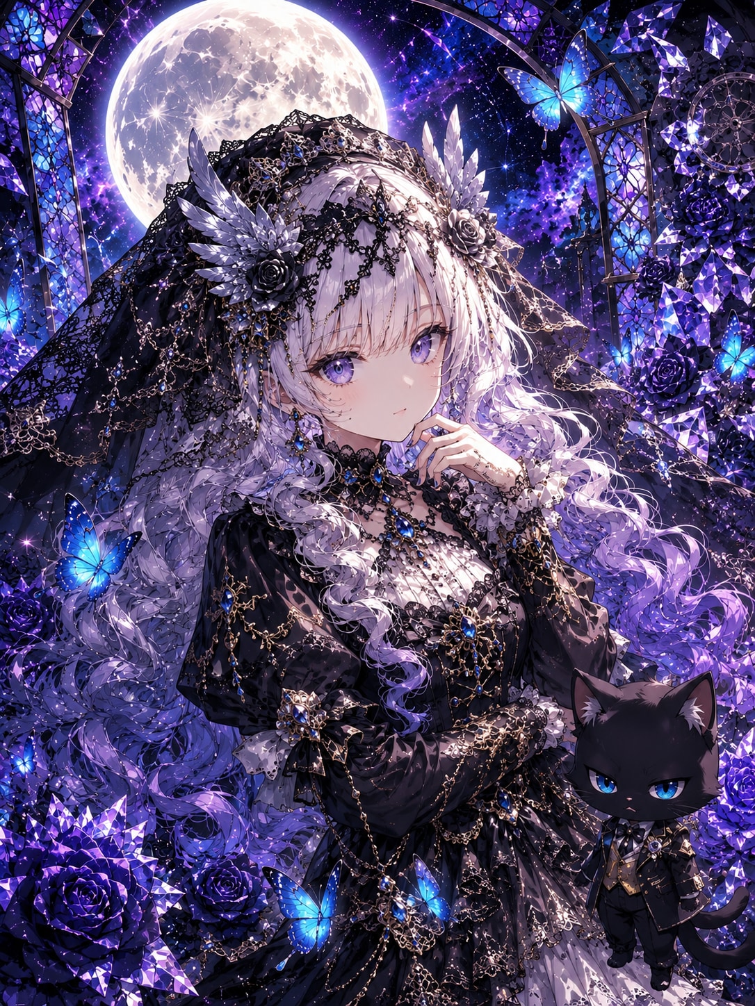 夜のゴスロリドレス | の人気AIイラスト・グラビア