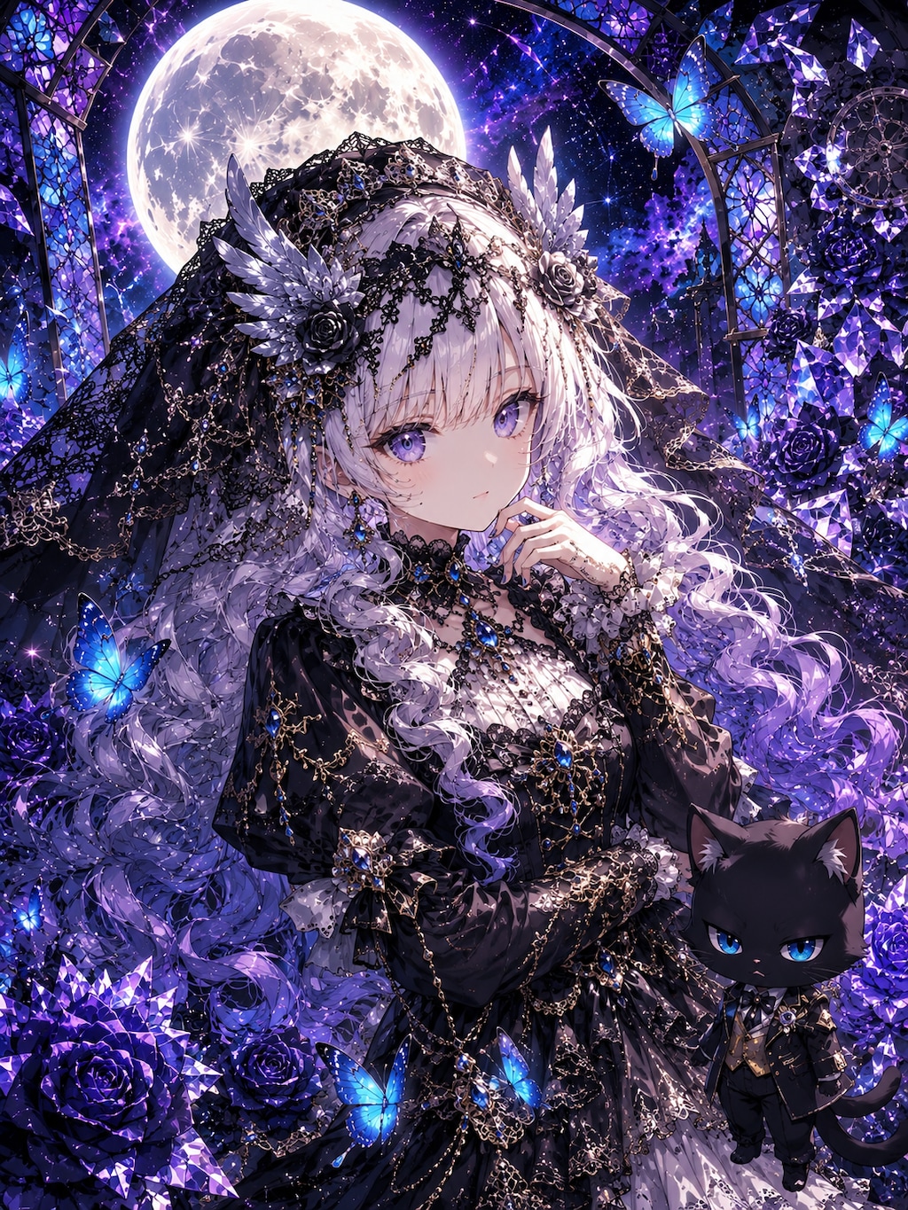 夜のゴスロリドレス
