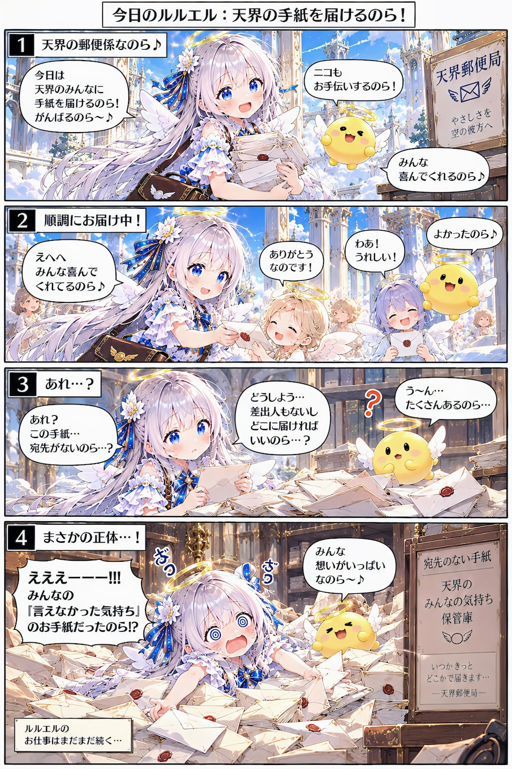 天界の手紙を届けるのら～