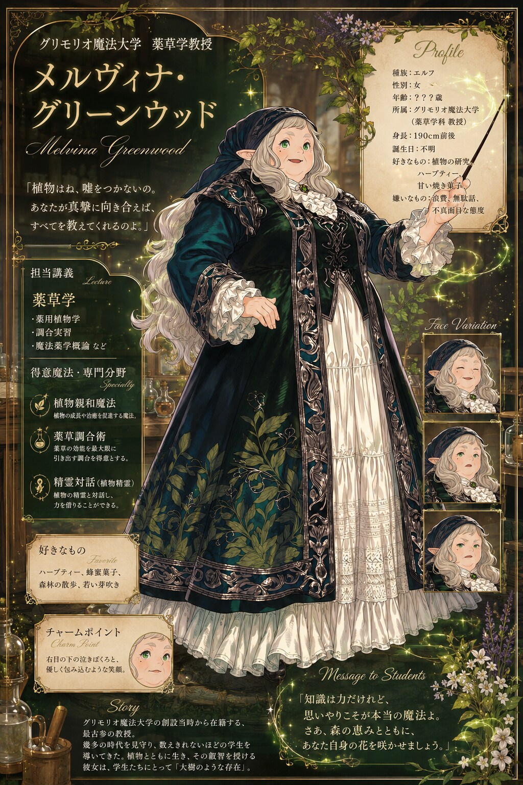 薬草学の教授