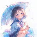 雨と紫陽花と後輩女子 9枚目