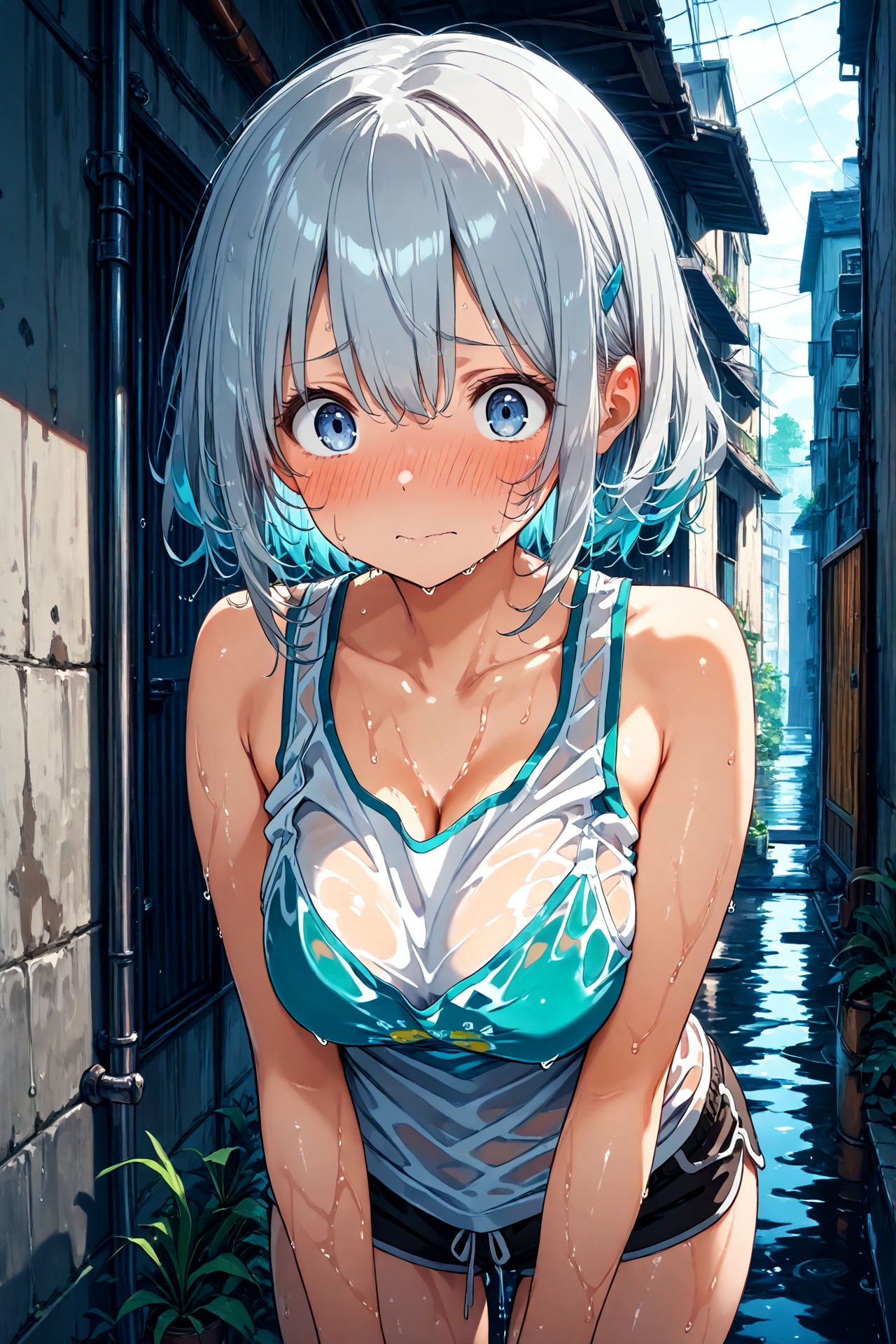 濡れ透けタンクトップ(12)