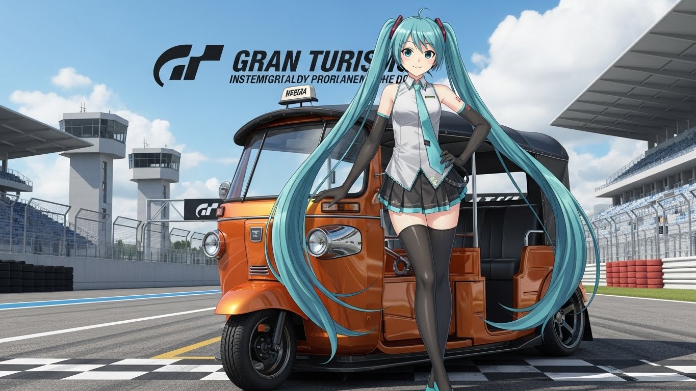 初音ミクとオート三輪 | の人気AIイラスト・グラビア