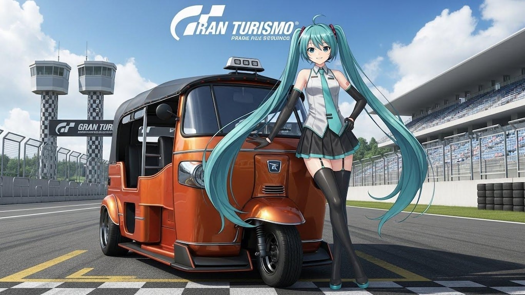 初音ミクとオート三輪