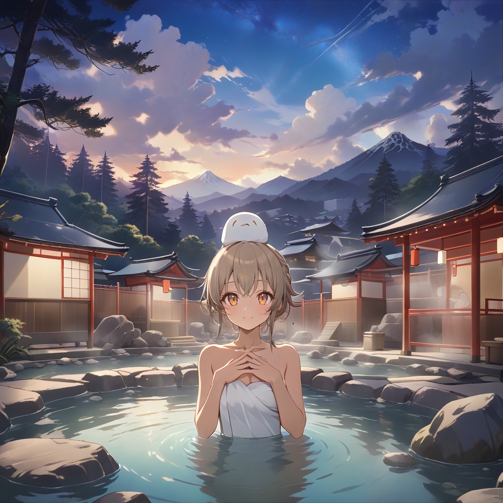 お化けと混浴露天風呂