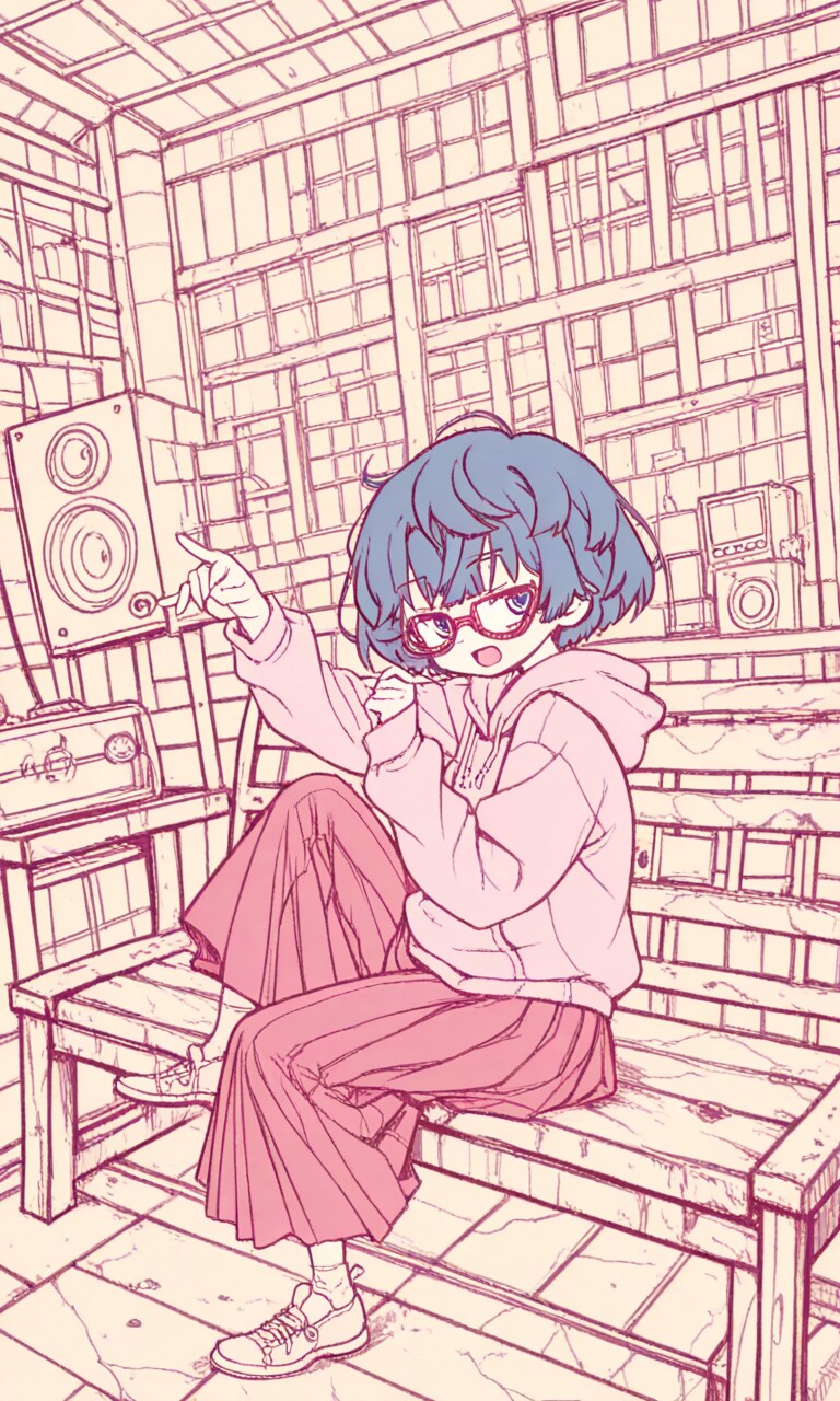ピンクコーデな柑菜ちゃん