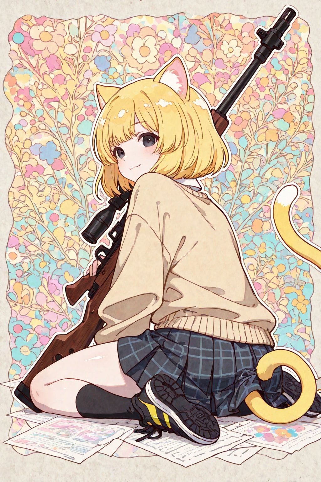 スナイパーにゃん | の人気AIイラスト・グラビア