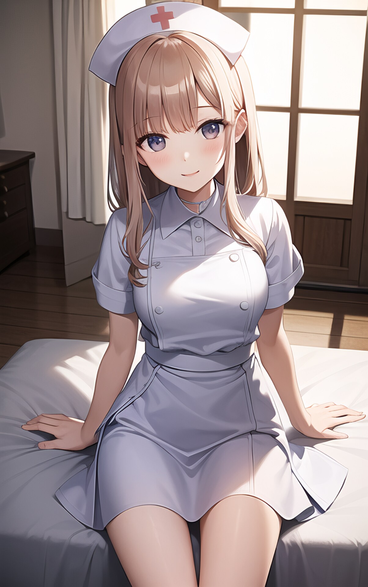 見つめる見習いナースさん